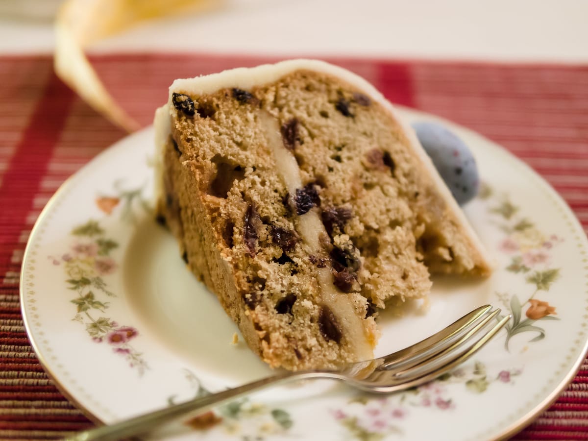 A tasty slice of Simnel Cake