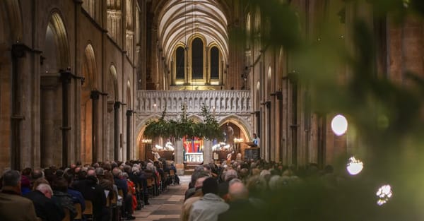 Inside Chichester cathedral